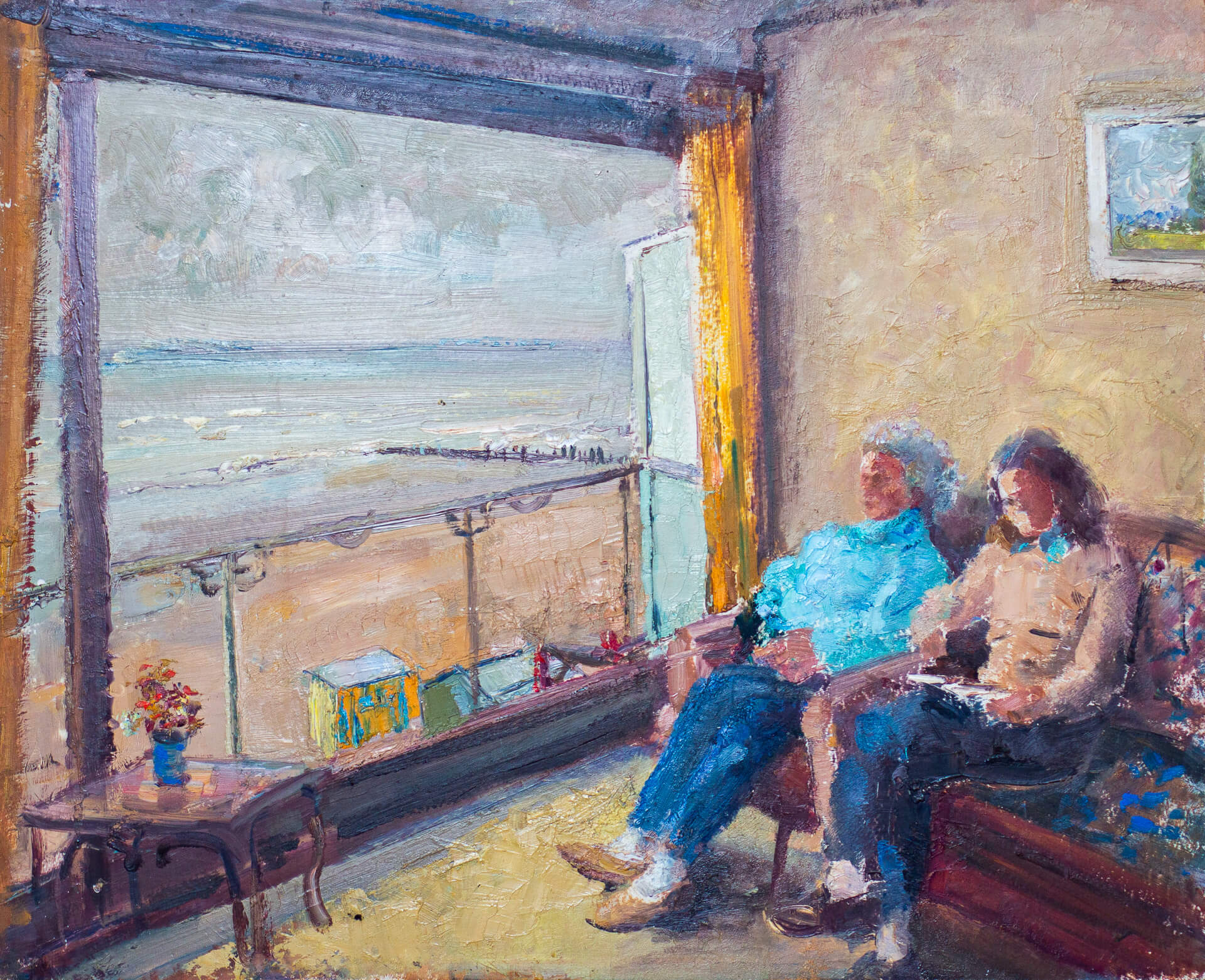 Appartement aan zee, met vrouw Clothilde en dochter Francine